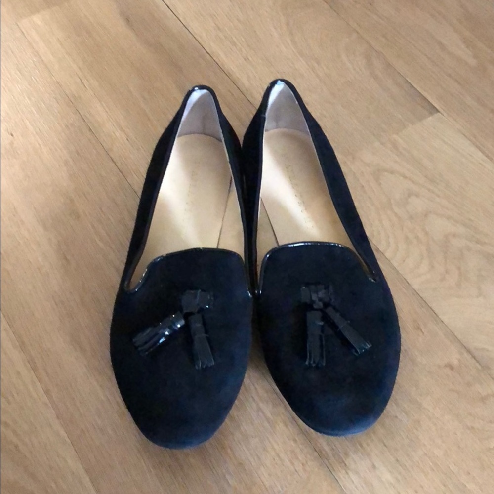 Black tassled loaffers